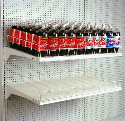 Gondola Gravity Feed Soda Bottle Shelves 